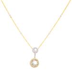 Diamond And Topaz Necklace in 18kt Gold