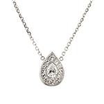 Antique Style Diamond Pendent in 18kt White Gold