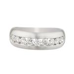 Diamond Band in 18kt Frosted White Gold