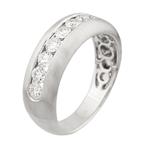 Diamond Band in 18kt Frosted White Gold