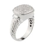 Diamond Braided Ring in 18kt White Gold