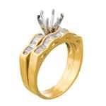 Diamond Bridal Engagement Ring Set in 14kt Gold