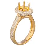 Diamond Bridal Engagement Ring Set in 18kt Gold