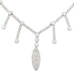 Forever Diamonds Diamond Briolette Necklace in 18kt White Gold