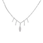 Diamond Briolette Necklace in 18kt White Gold