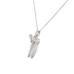 Diamond Chai Pendant in 14kt White Gold