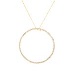 Diamond Circle Pendant in 14kt Gold