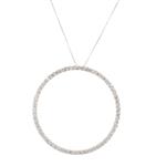 Circle of Life Diamond Pendant in 14kt White Gold