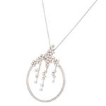 Circle of Life Diamond Pendant in 18kt White Gold