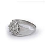 0.95 CT. TDW. Diamond Cluster Cocktail Ring in 14kt White Gold 