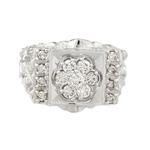 Diamond Cluster Nugget Ring in 14kt White Gold