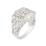 Diamond Cluster Nugget Ring in 14kt White Gold
