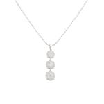 Diamond Cluster Pendant in 14kt White Gold