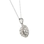 Diamond Cluster Pendant in 14kt White Gold