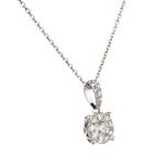 Diamond Cluster Pendant in 18kt White Gold