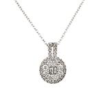 Forever Diamonds Diamond Halo  Cluster Pendant in 18kt White Gold