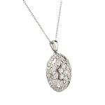 Diamond Cluster Pendant in 18kt White Gold