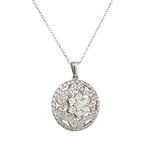 Diamond Cluster Pendant in 18kt White Gold