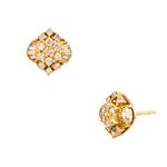 Diamond Cluster Stud Earrings in 14kt Gold