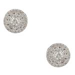 Forever Diamonds Diamond Cluster Stud Earrings in 14kt White Gold