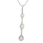 Forever Diamonds Diamond Clusters Pendant in 14kt White Gold