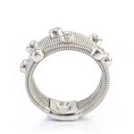 Corded Diamond Wrap Around Ring in 14kt White Gold