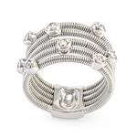 Diamond Corded Wrap Around Ring in 14kt White Gold