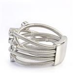 Diamond Corded Wrap Around Ring in 14kt White Gold