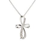 Forever Diamonds Infinity Diamond Cross in 10kt White Gold