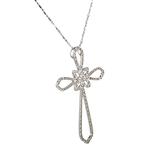 Diamond Cross In 14kt White Gold