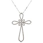 Diamond Cross In 14kt White Gold