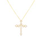 Diamond Cross of Shapes in 14kt Gold