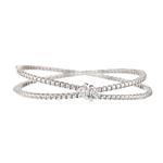 Diamond Cross-Over Bangle in 14kt White Gold