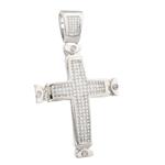 Diamond Cross Pendant in 14kt White Gold