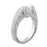 Bezel Engagement Ring Setting in 14kt White Gold