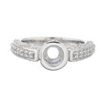 Bezel Engagement Ring Setting in 14kt White Gold