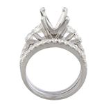 Diamond Bridal Engagement Ring Set in 18kt White Gold