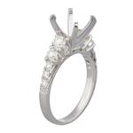 Diamond Bridal Engagement Ring Set in 18kt White Gold