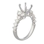 Diamond Engagement Ring in 18kt White Gold