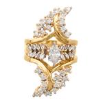 Diamond Engagement Ring w/ Diamond Insert in 14kt Gold 