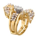 Diamond Engagement Ring w/ Diamond Insert in 14kt Gold 