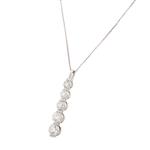 Diamond Five Stone Pendant in 14kt White Gold