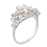 Diamond Flower Blossom Ring in 14kt White Gold