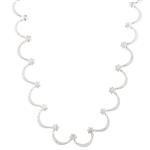 Diamond Flower Necklace in 14kt White Gold