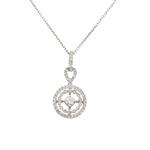 Forever Diamonds Diamond Halo Pednant in 14kt White Gold