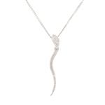 Forever Diamonds Diamond Snake Pendant in 14kt White Gold