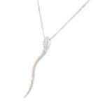 Diamond Snake Pendant in 14kt White Gold