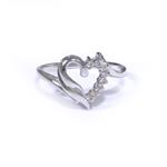 Forever Diamonds Diamond Heart Ring in 14kt White Gold