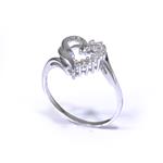 Diamond Heart Ring in 14kt White Gold