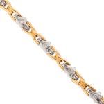 Diamond Heart Bracelet in 14kt Two- Tone Gold